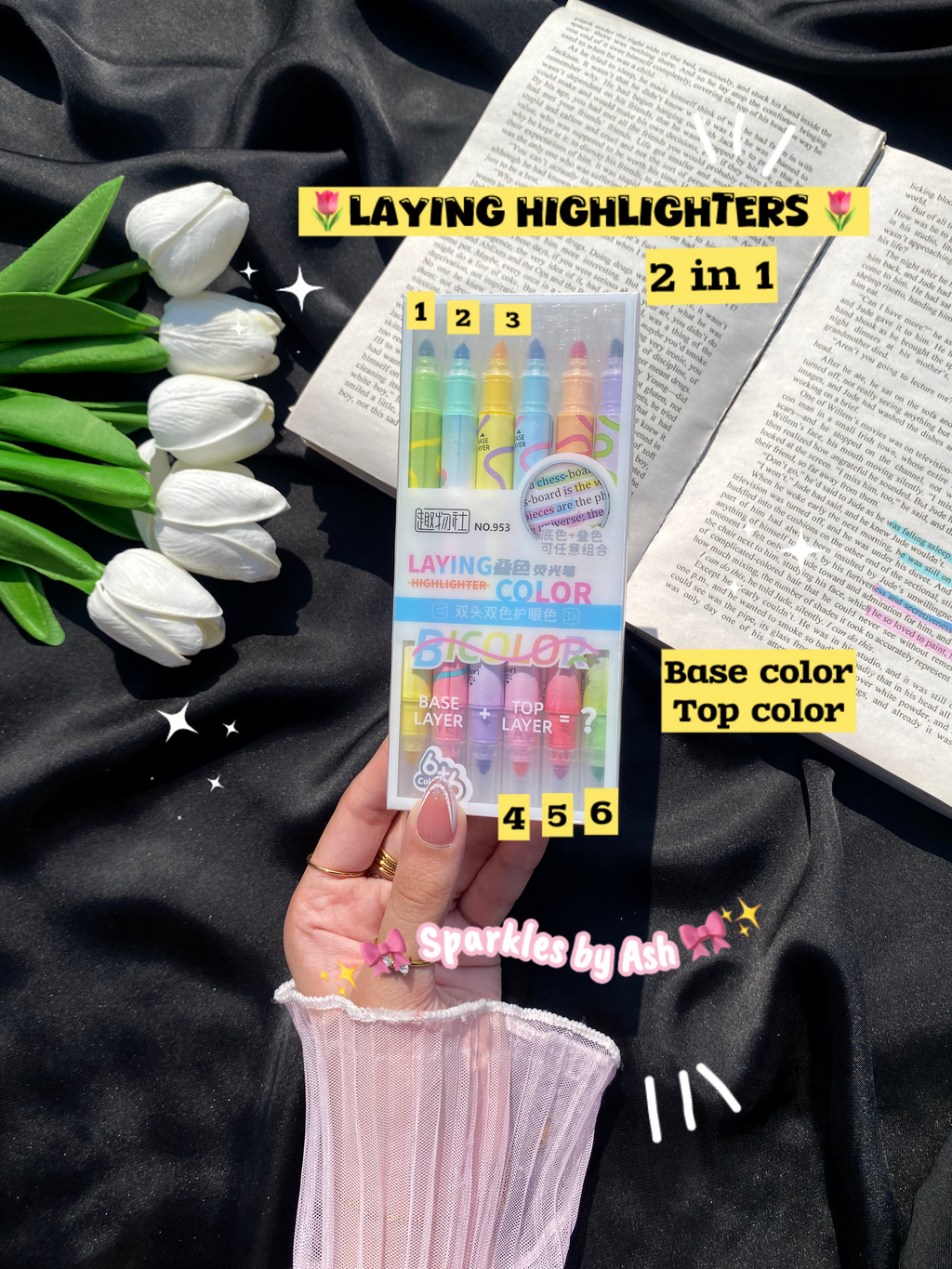 Cute laying 2 in 1 highlighters 💕