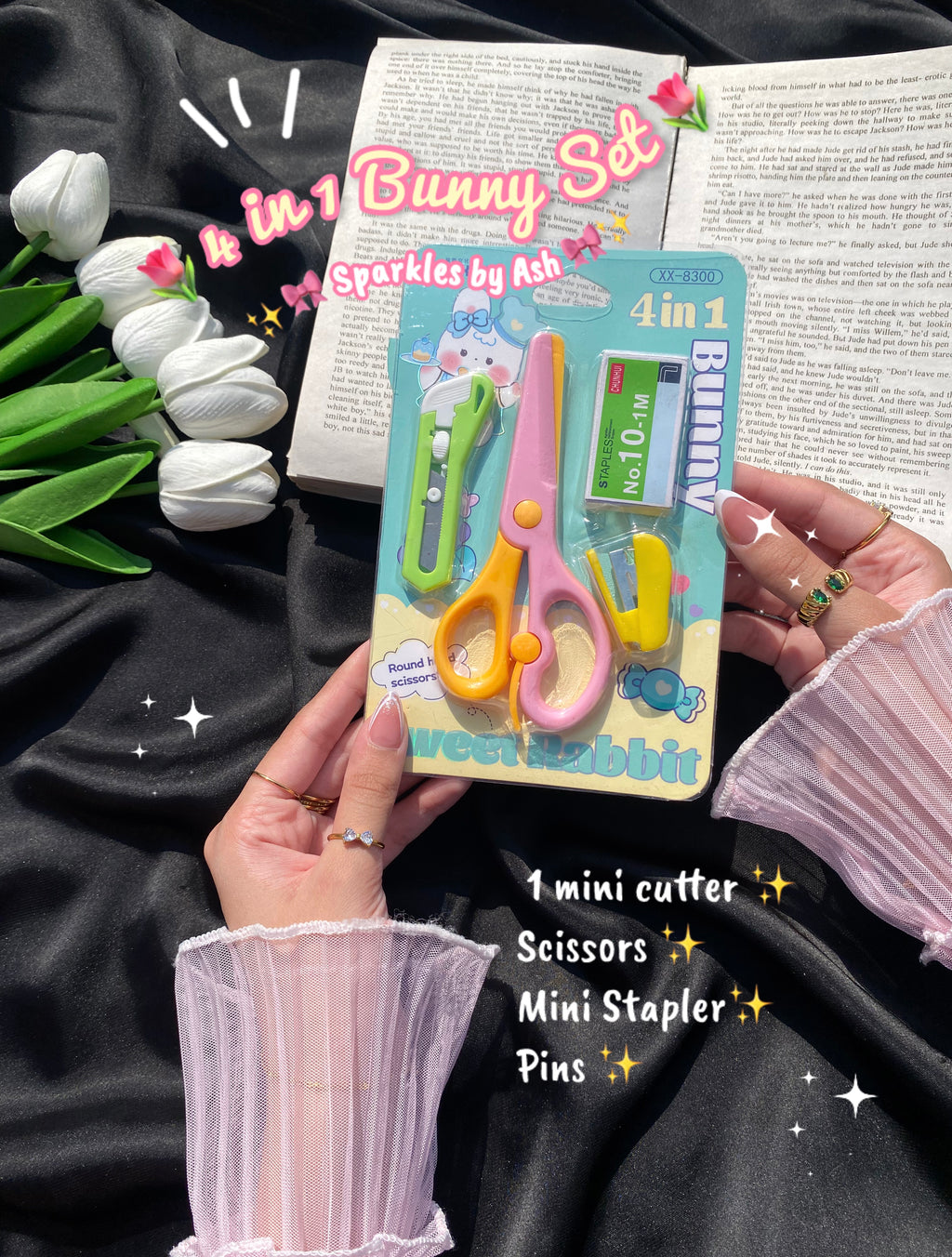 Bunny 4 in 1 stationary set 💕