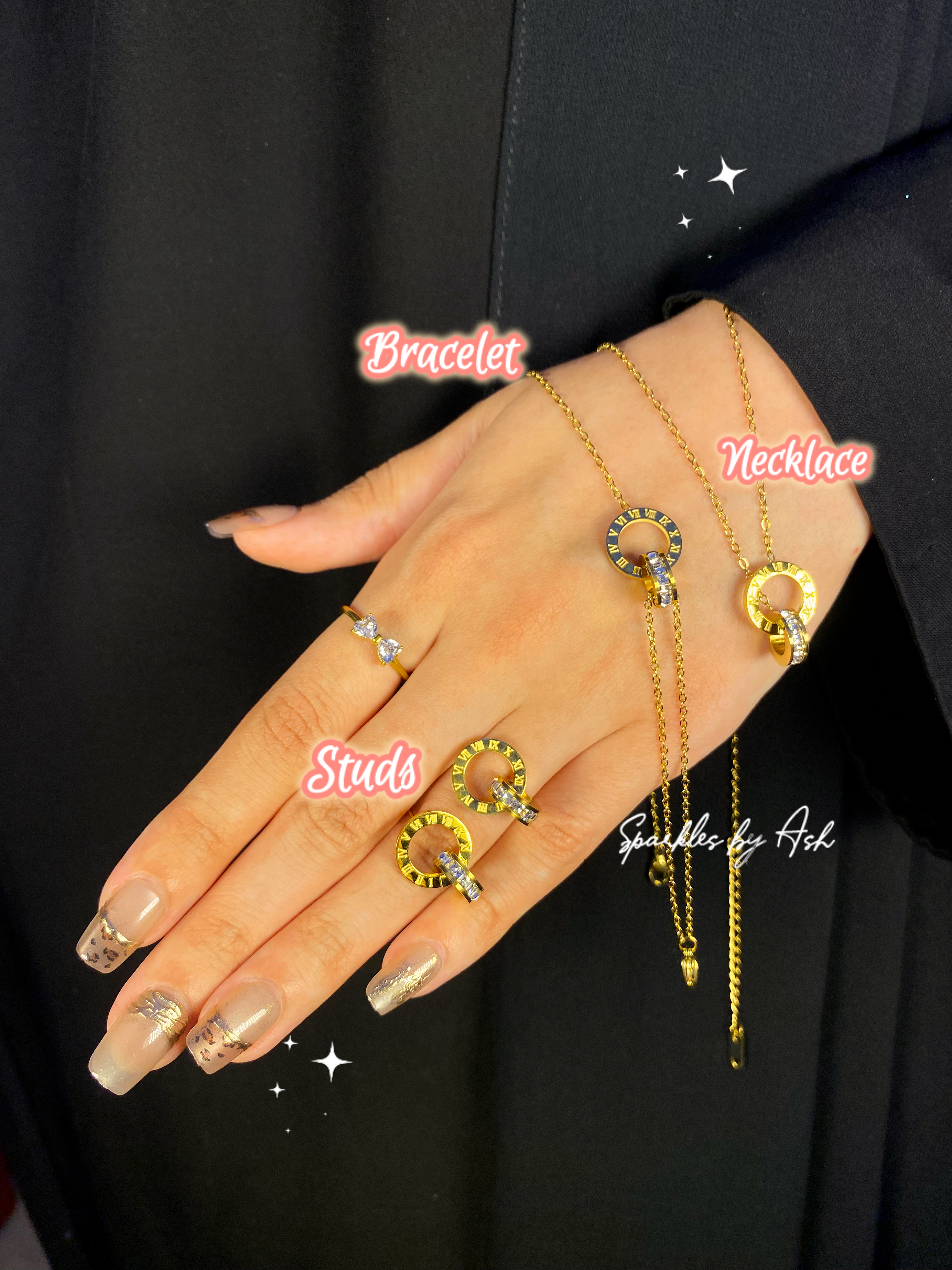 Trendy Double ring roman Set