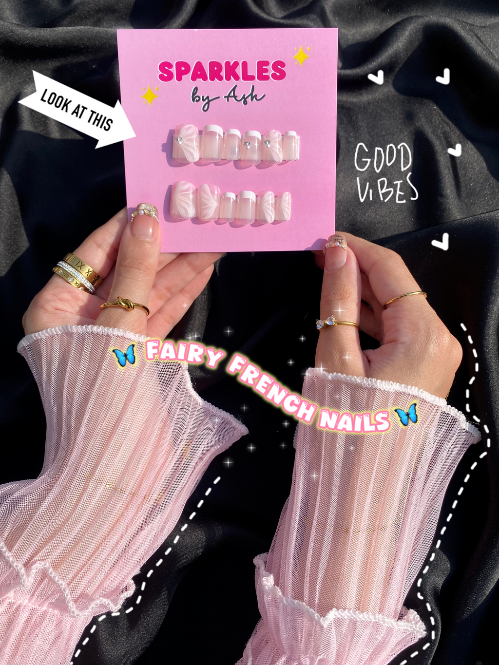 🌷fairy french nails- Free application kit