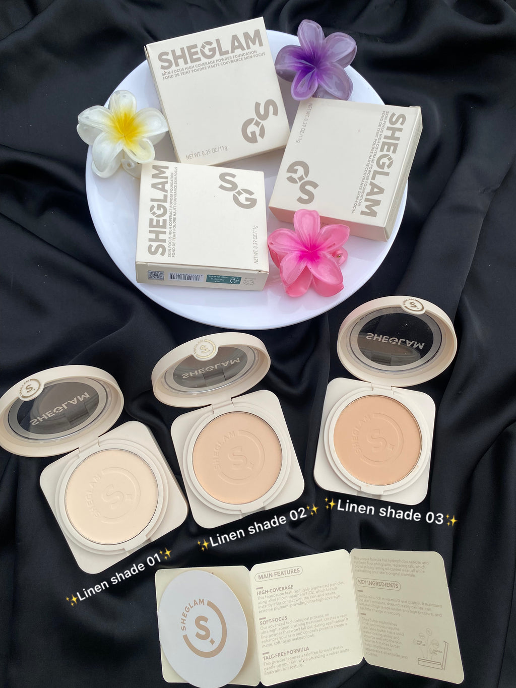 Sheglam skin focus high coverage  powder foundation 🎀