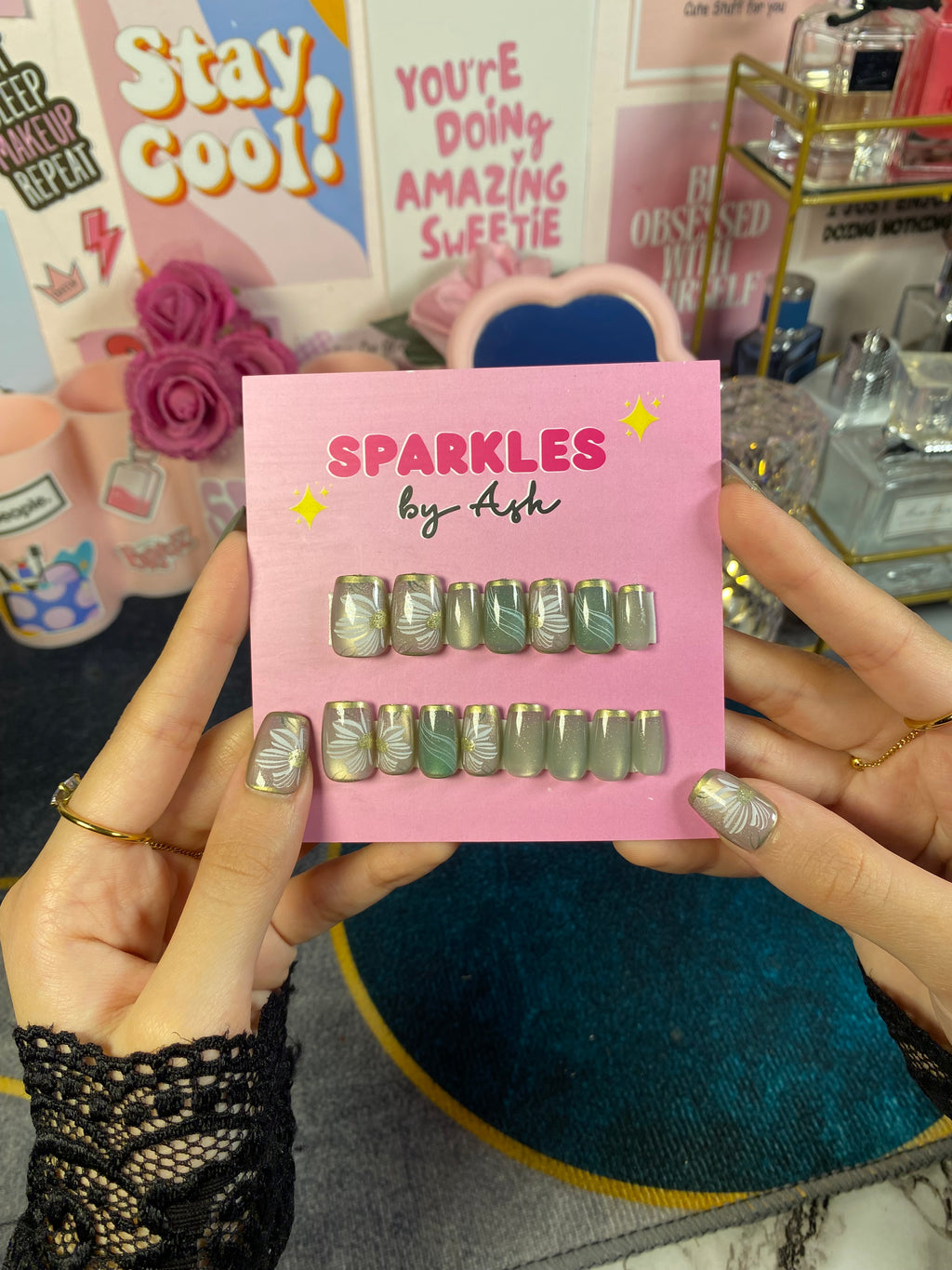 Cat eye fairy nails🧚(free application kit )