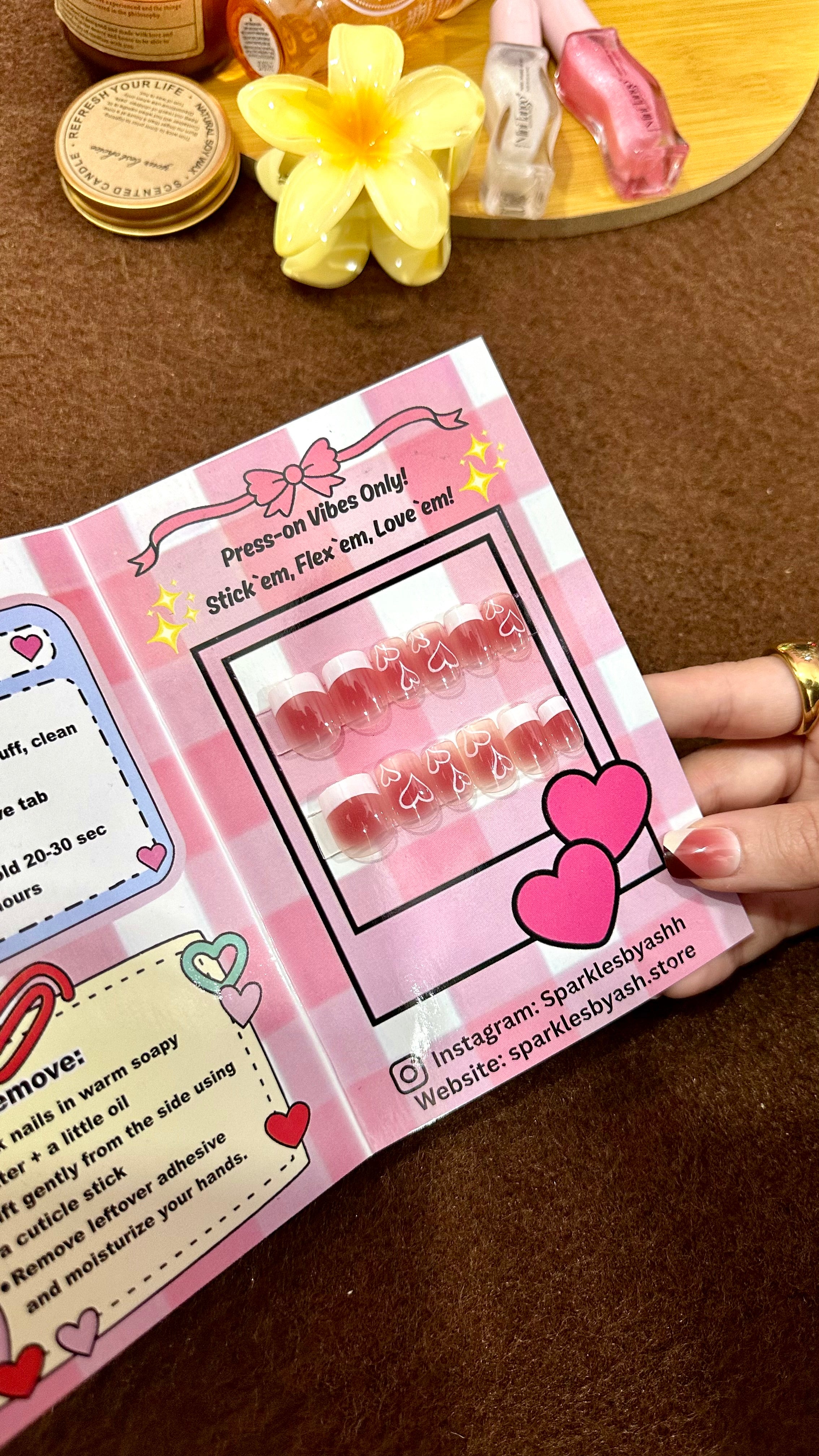 Rosy pink french nail set 💕