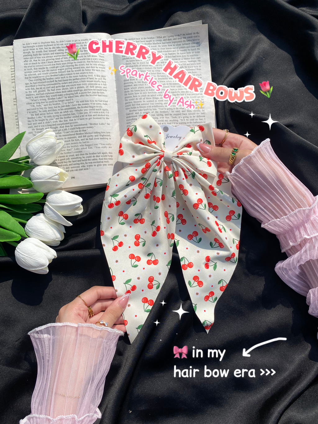 Trendy cherry 🍒 bows
