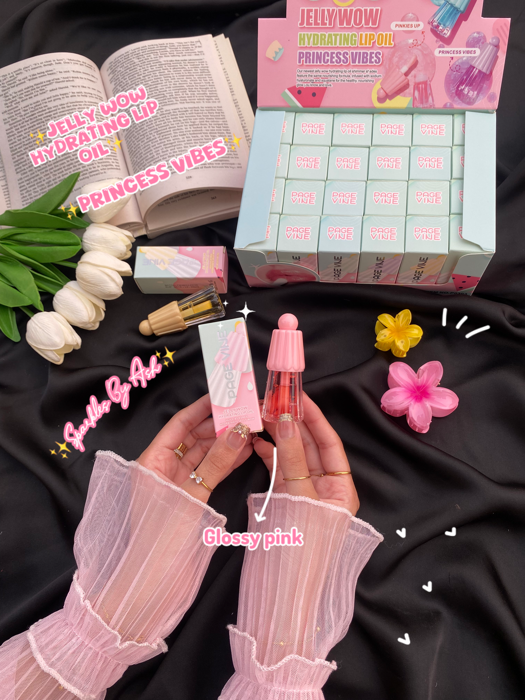 jelly wow hydrating lip oil 💕princess vibes💕