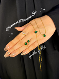 Minimal Diamond set ( green stone ) 💕
