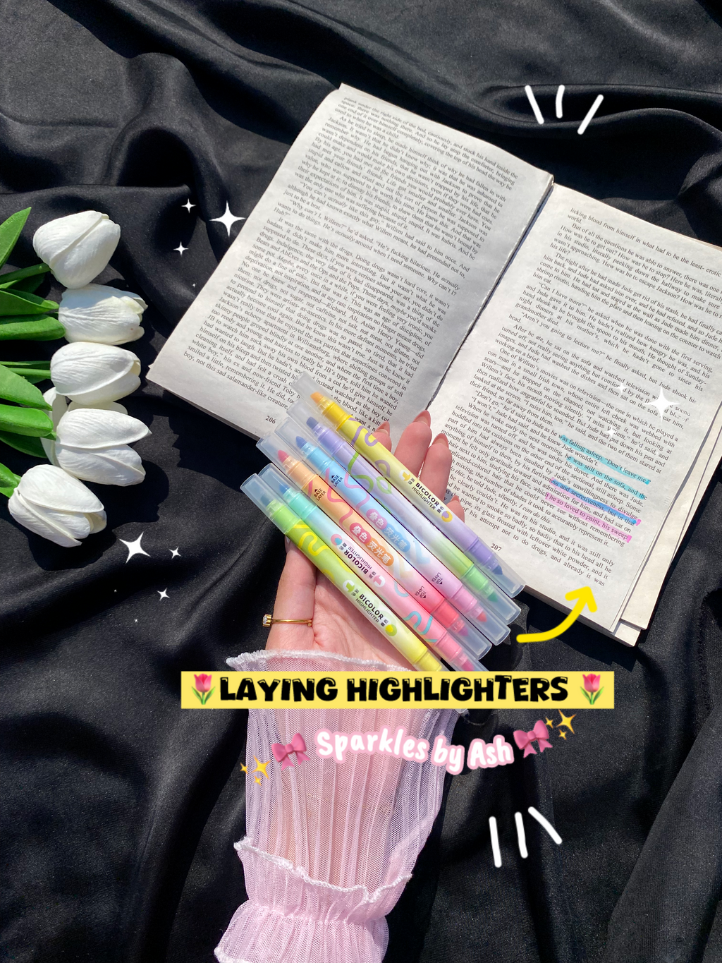 Cute laying 2 in 1 highlighters 💕