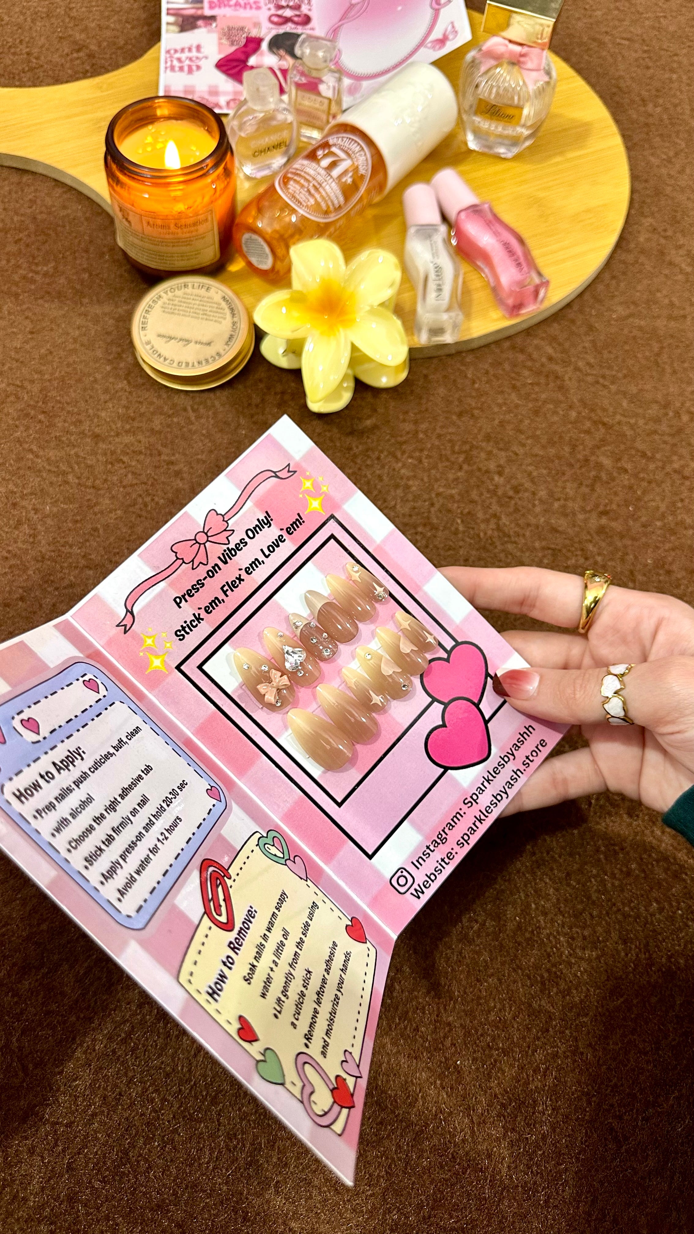 Sparkly Ombre nude nail set 💕