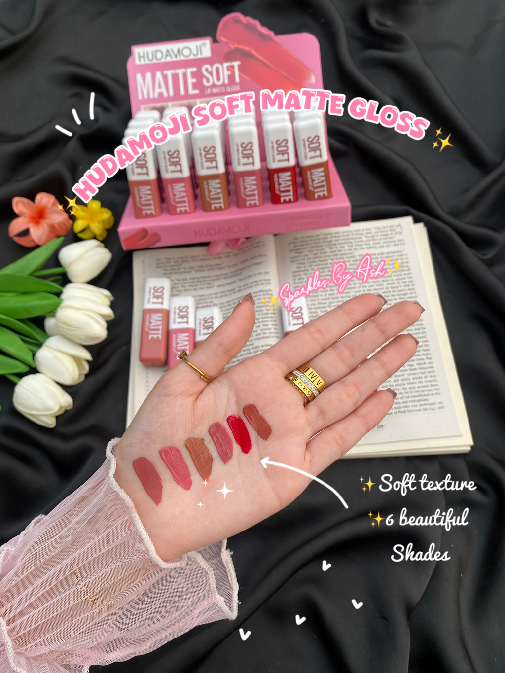 Hudamoji soft matte lip gloss 💕