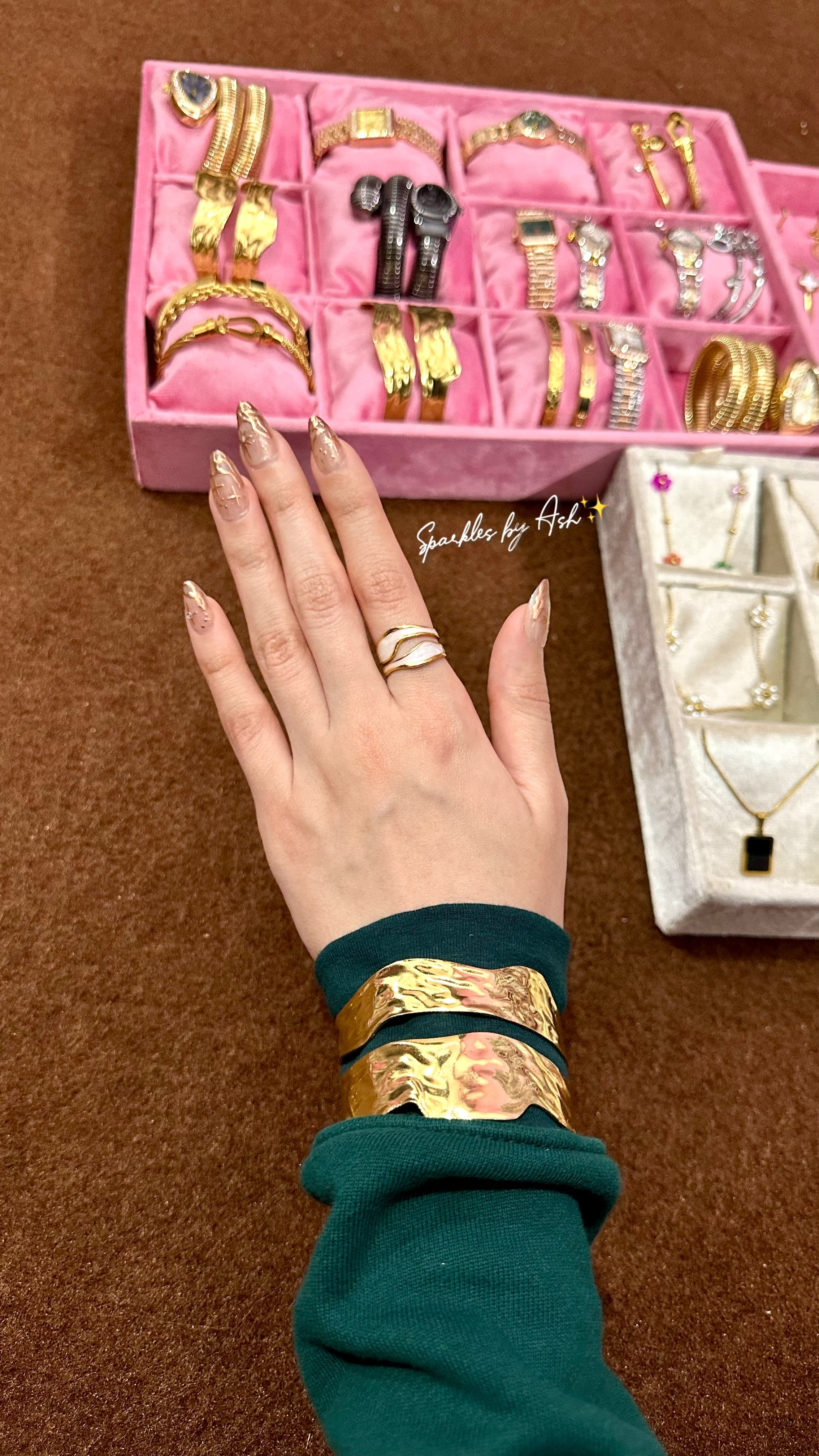 Marble wave Ring adjustable