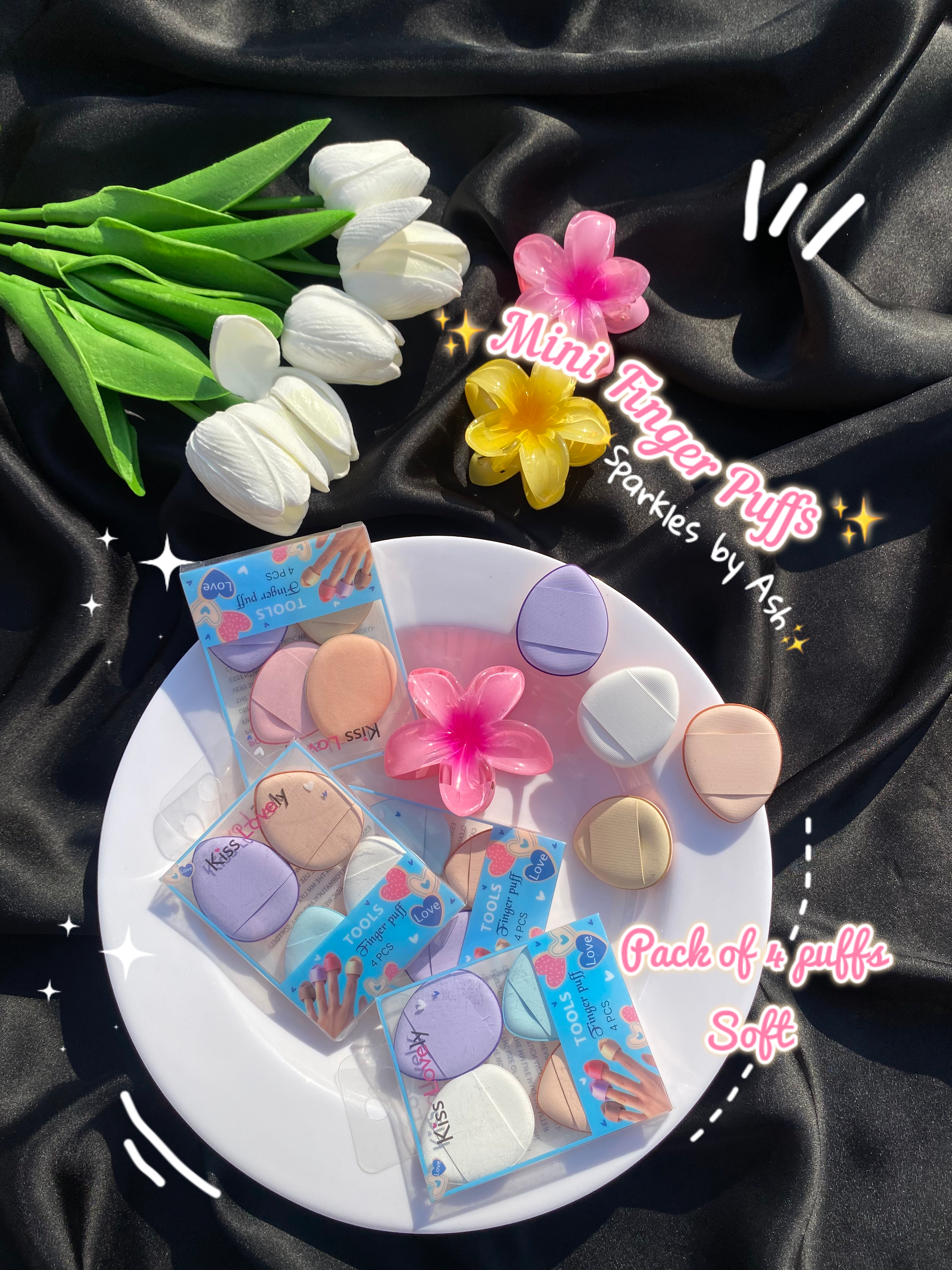Mini finger puffs 💕pack of 4
