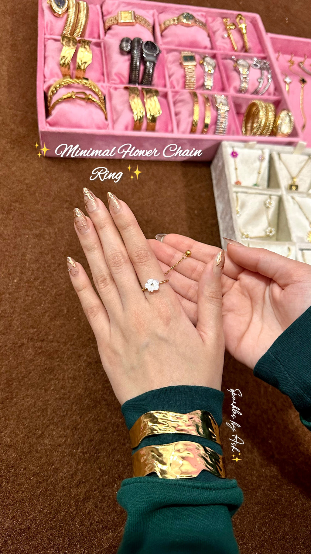 Flower chain ring 🌸✨