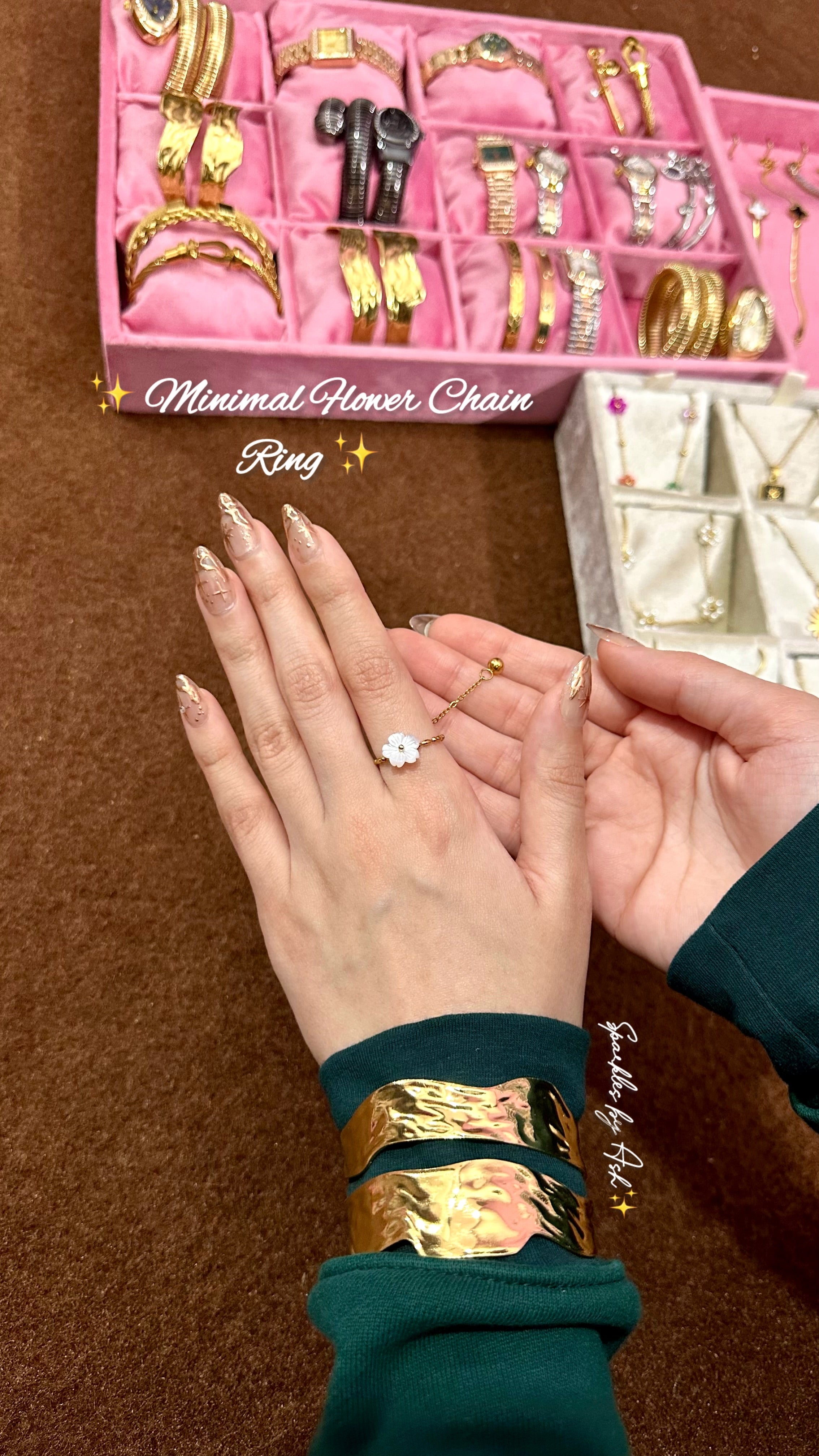 Flower chain ring 🌸✨