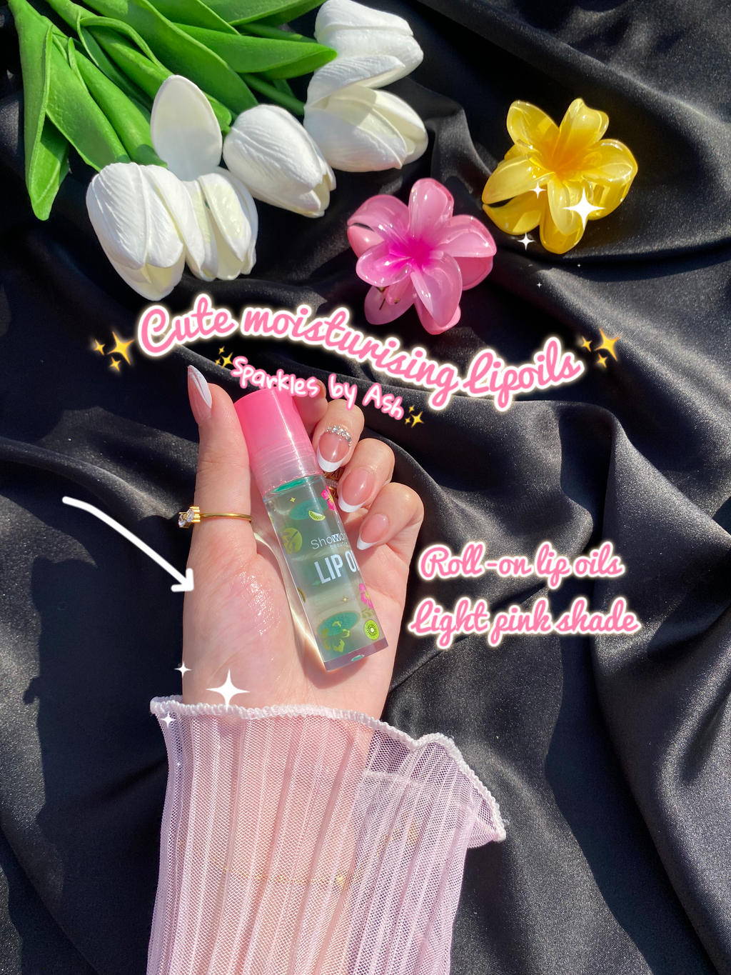 Cute moisturising roll on lip oils