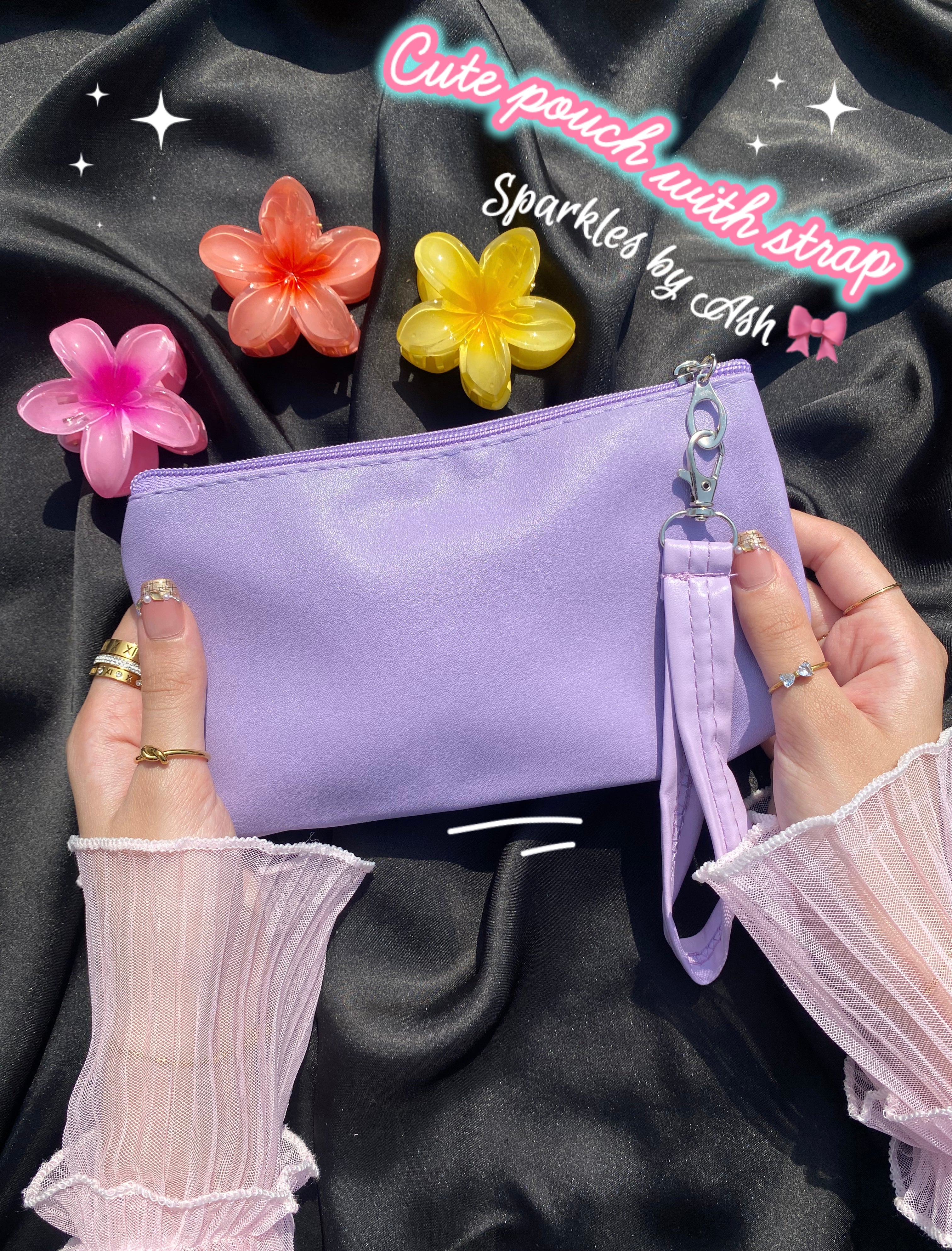 Cute pouch with strap 🎀