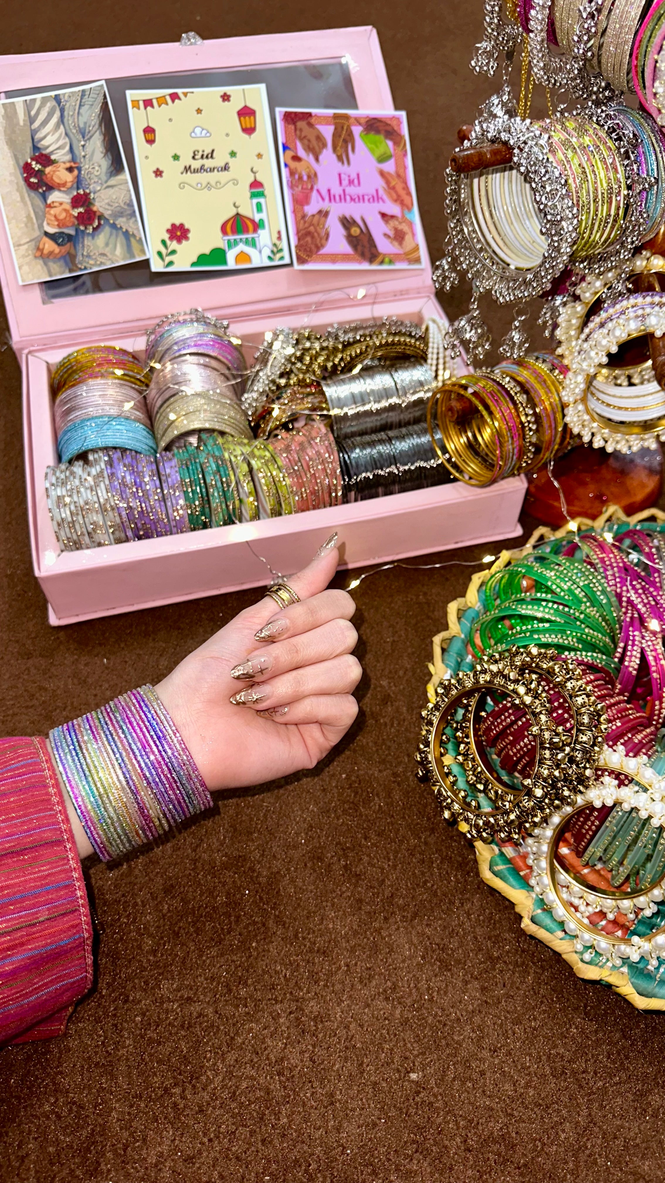 Rainbow Sparkle Metal Bangles 💜🌙✨