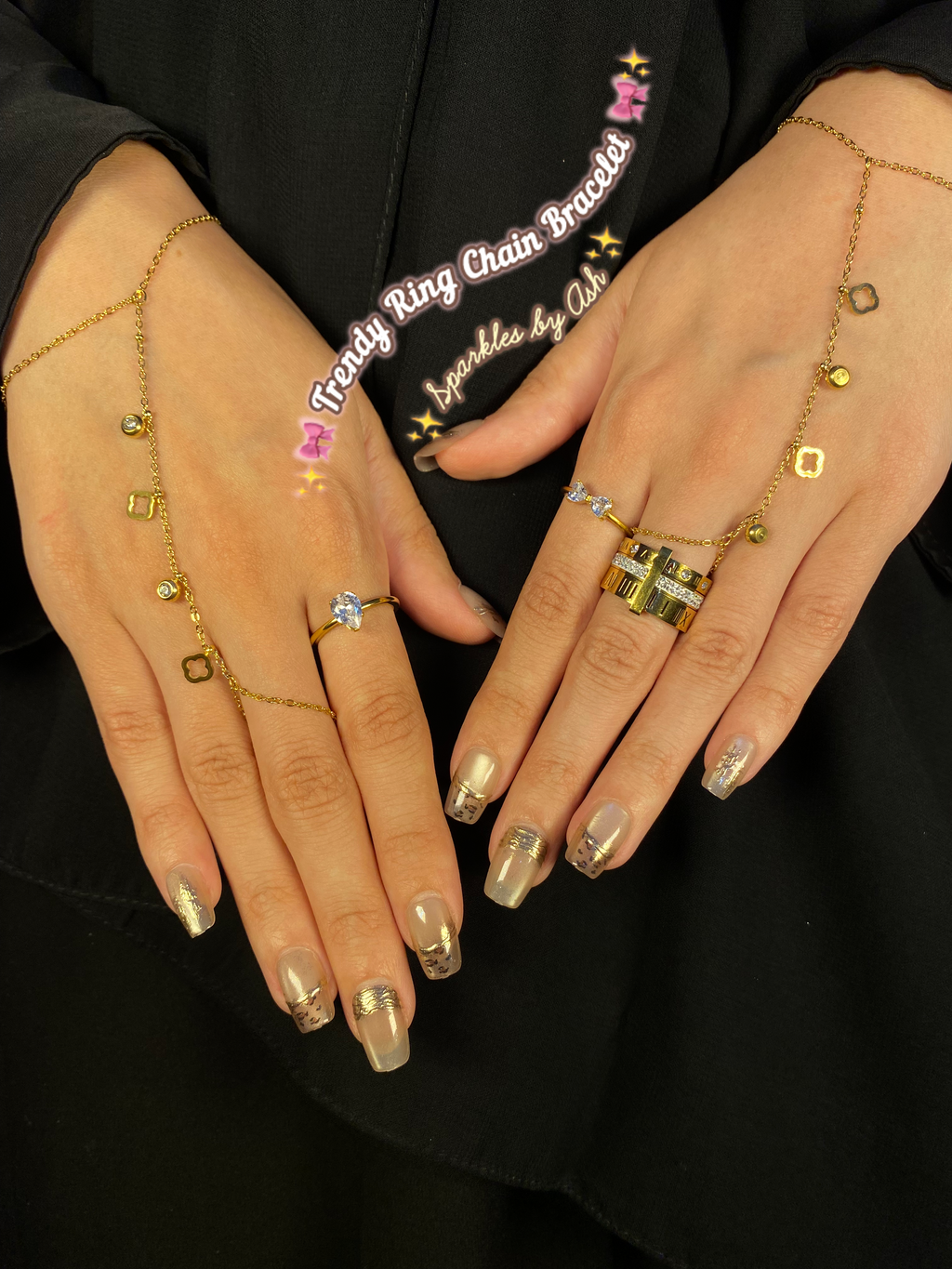 Trendy ring chain bracelet🌷