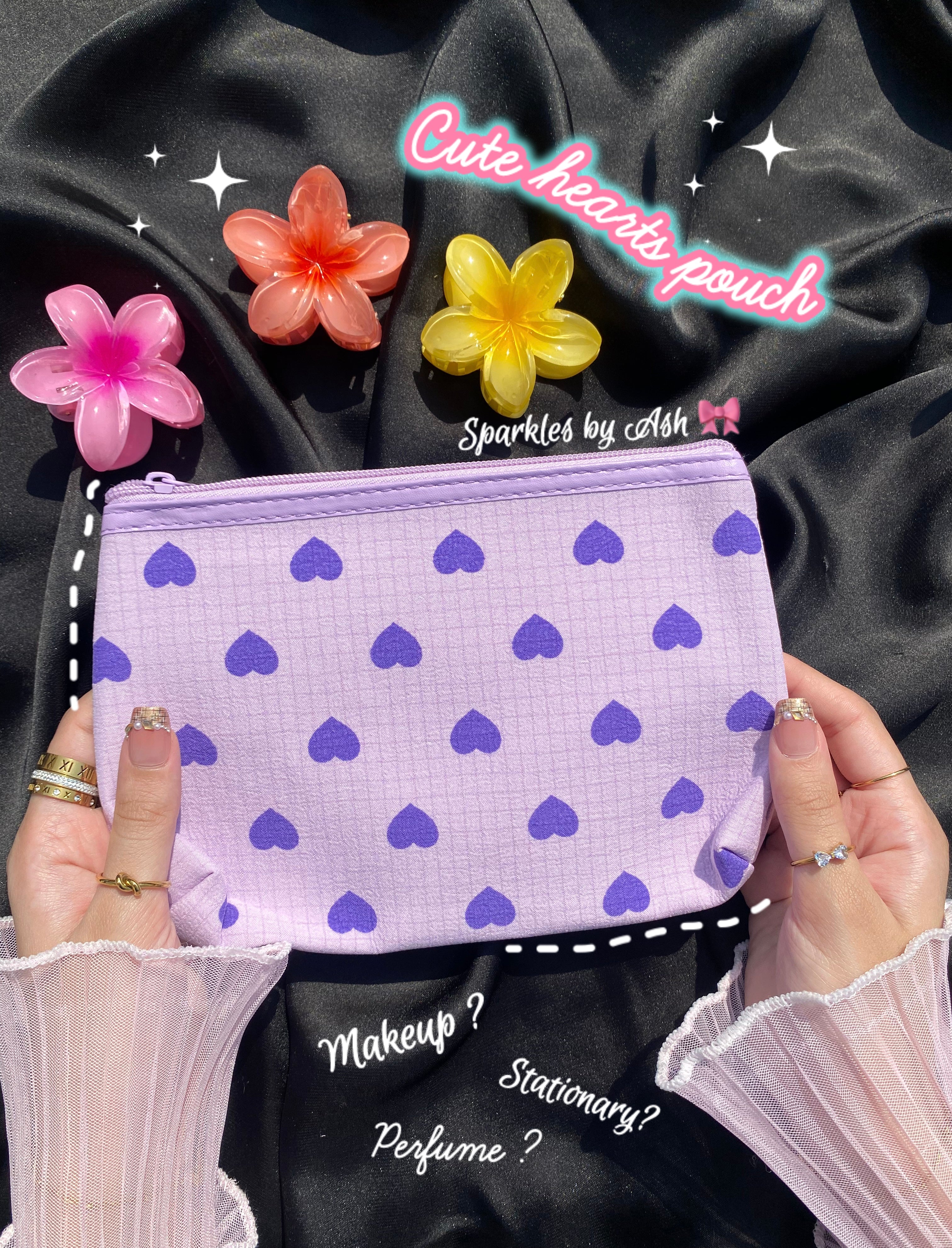 Cute hearts pouch 💕