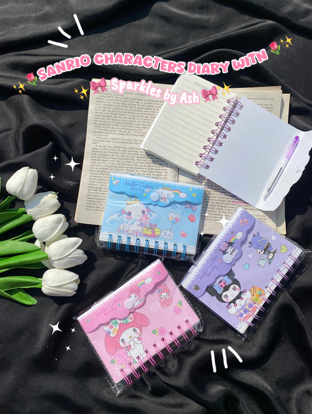 Sanrio theme envelope diary with pen 💕