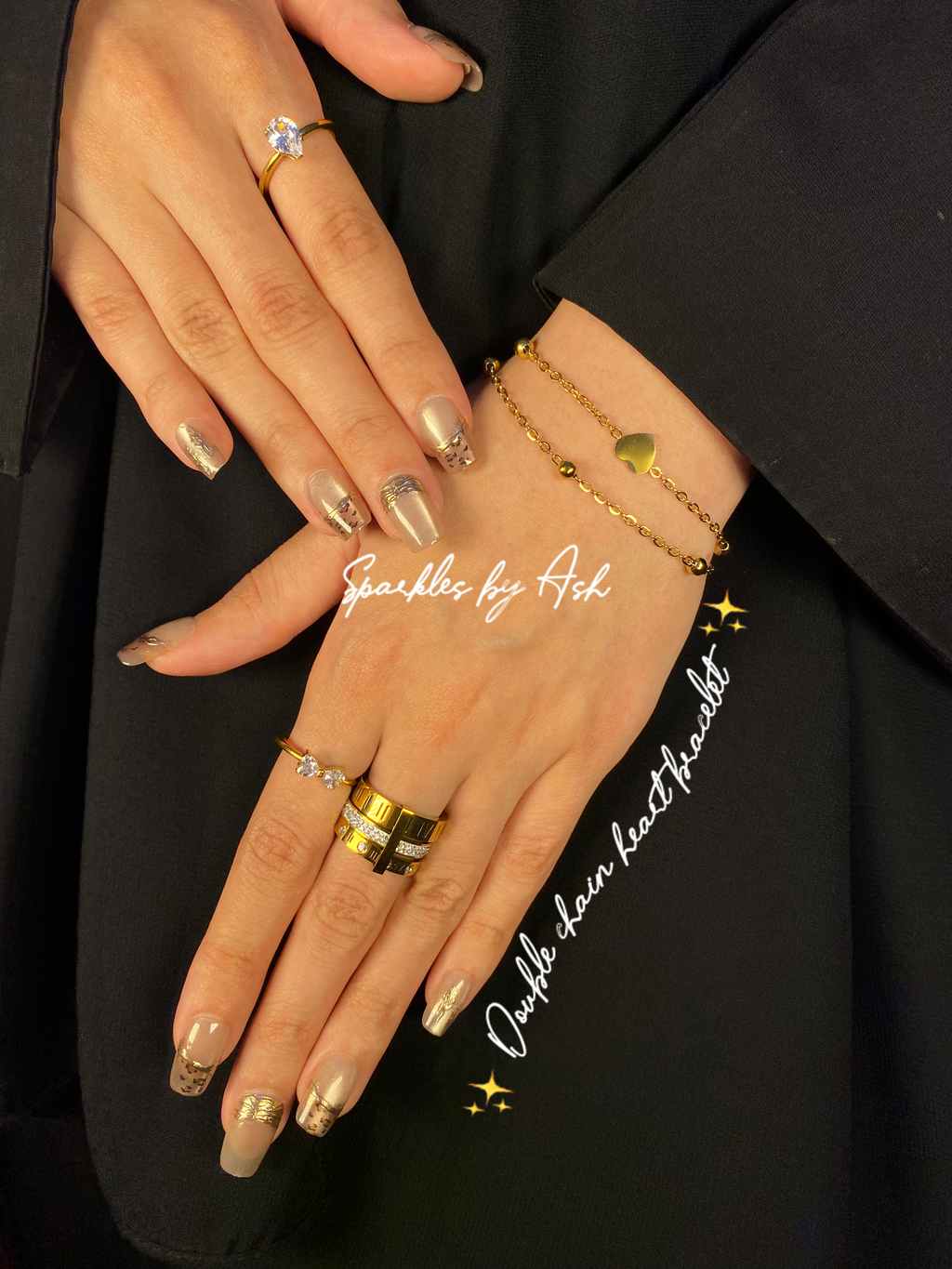 Double chain heart bracelet 💕