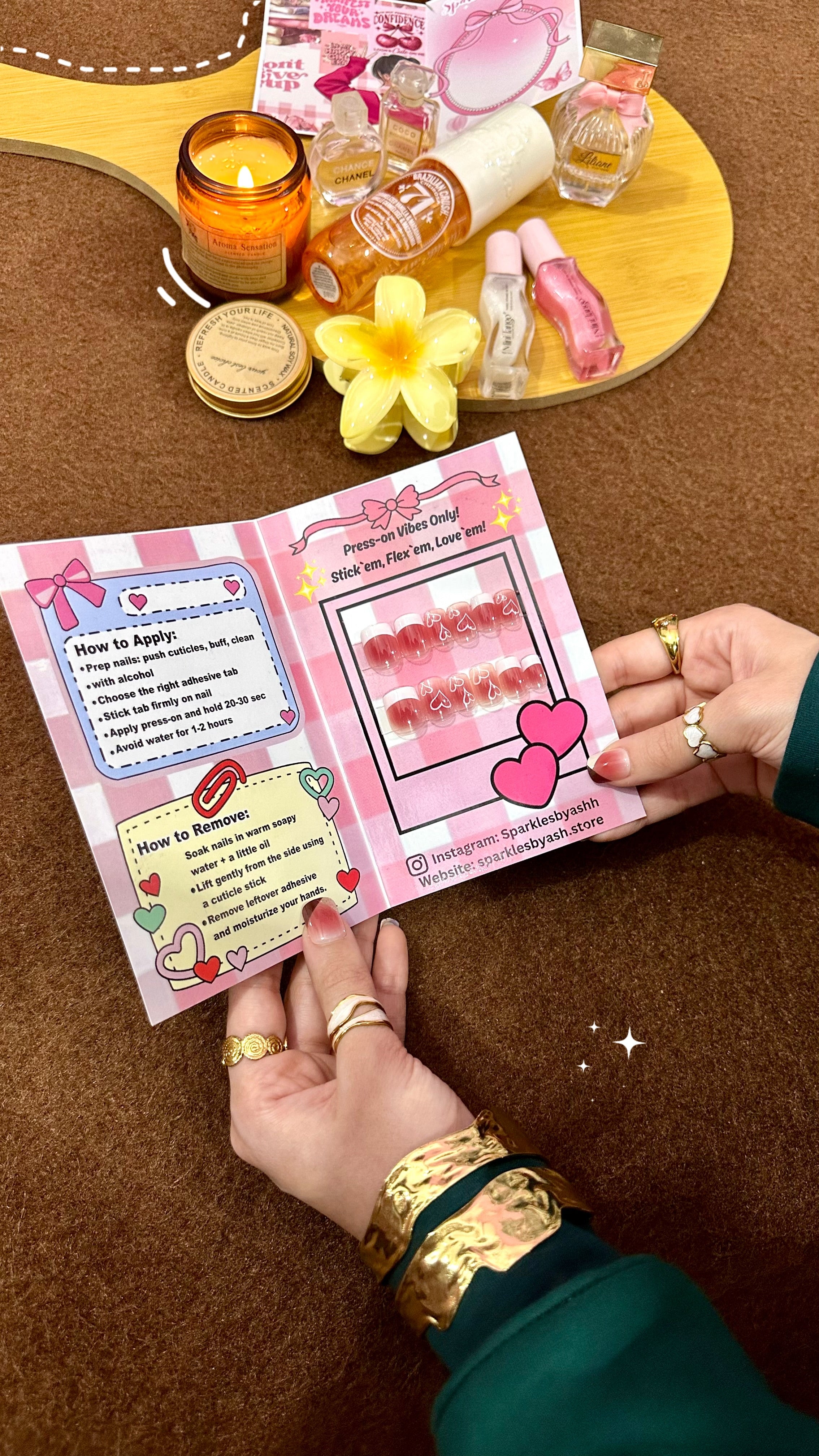 Rosy pink french nail set 💕