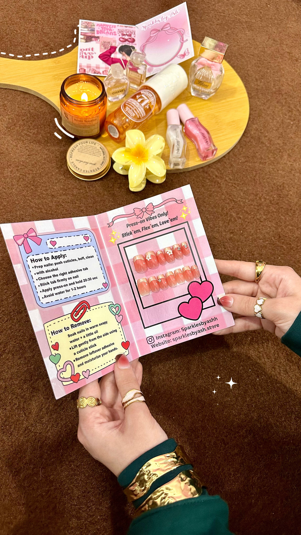 Peachy bloom nail set 💕