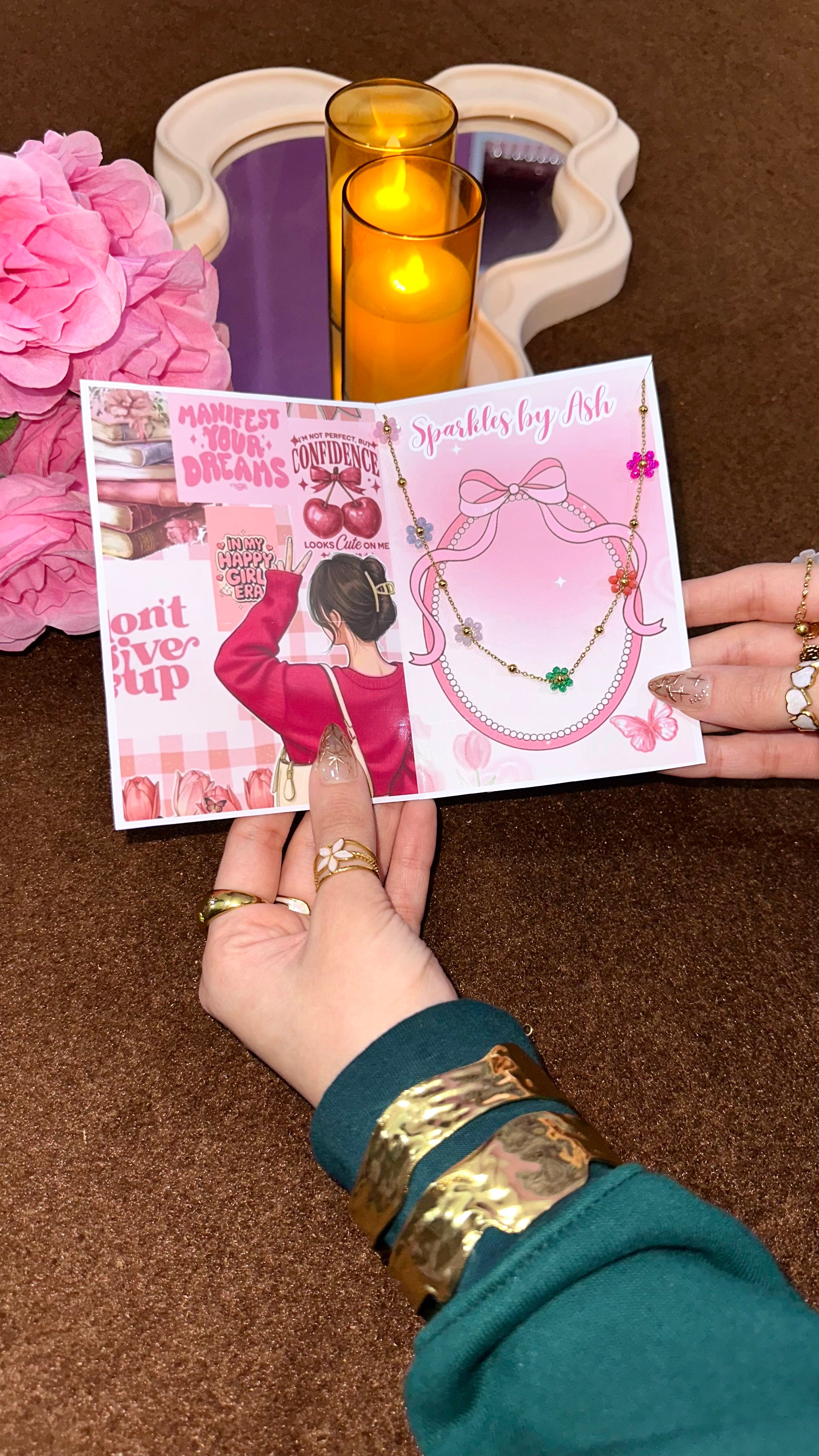 Minimal flower necklace 🌸✨