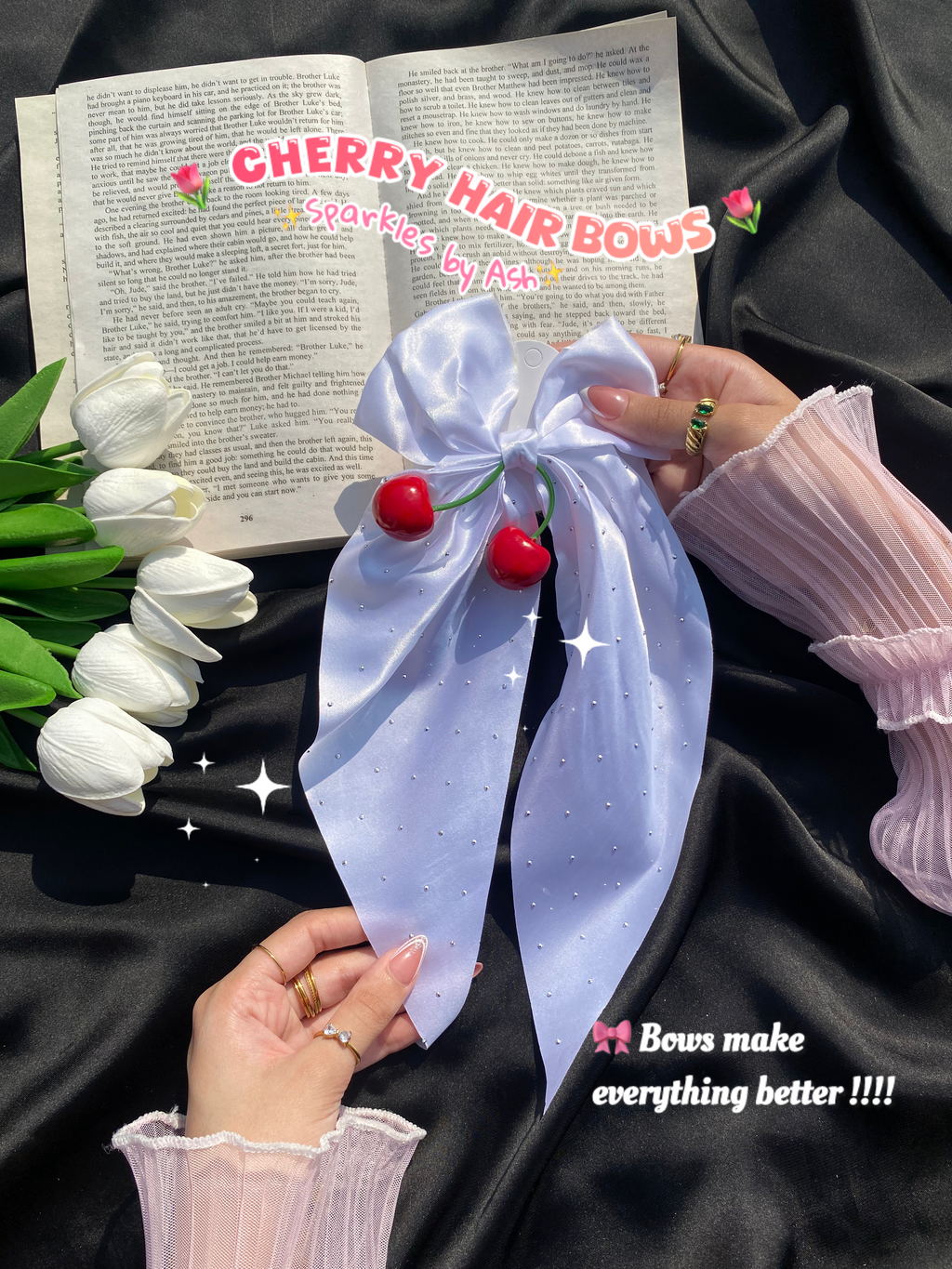 Silk Cherry🍒 Hairbows