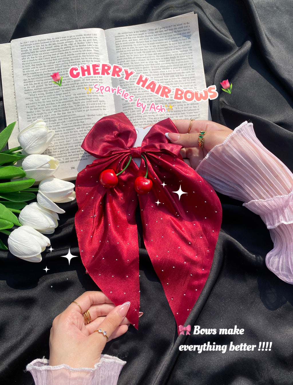 Silk Cherry🍒 Hairbows