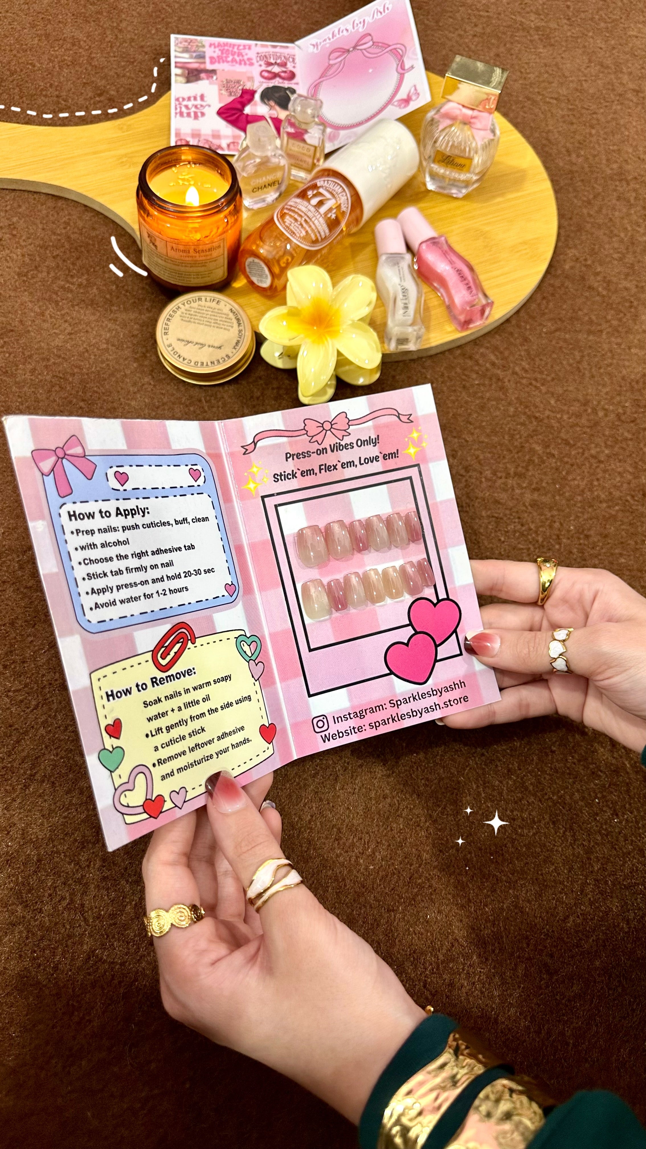 Glossy blush cat eye nail set 💕✨