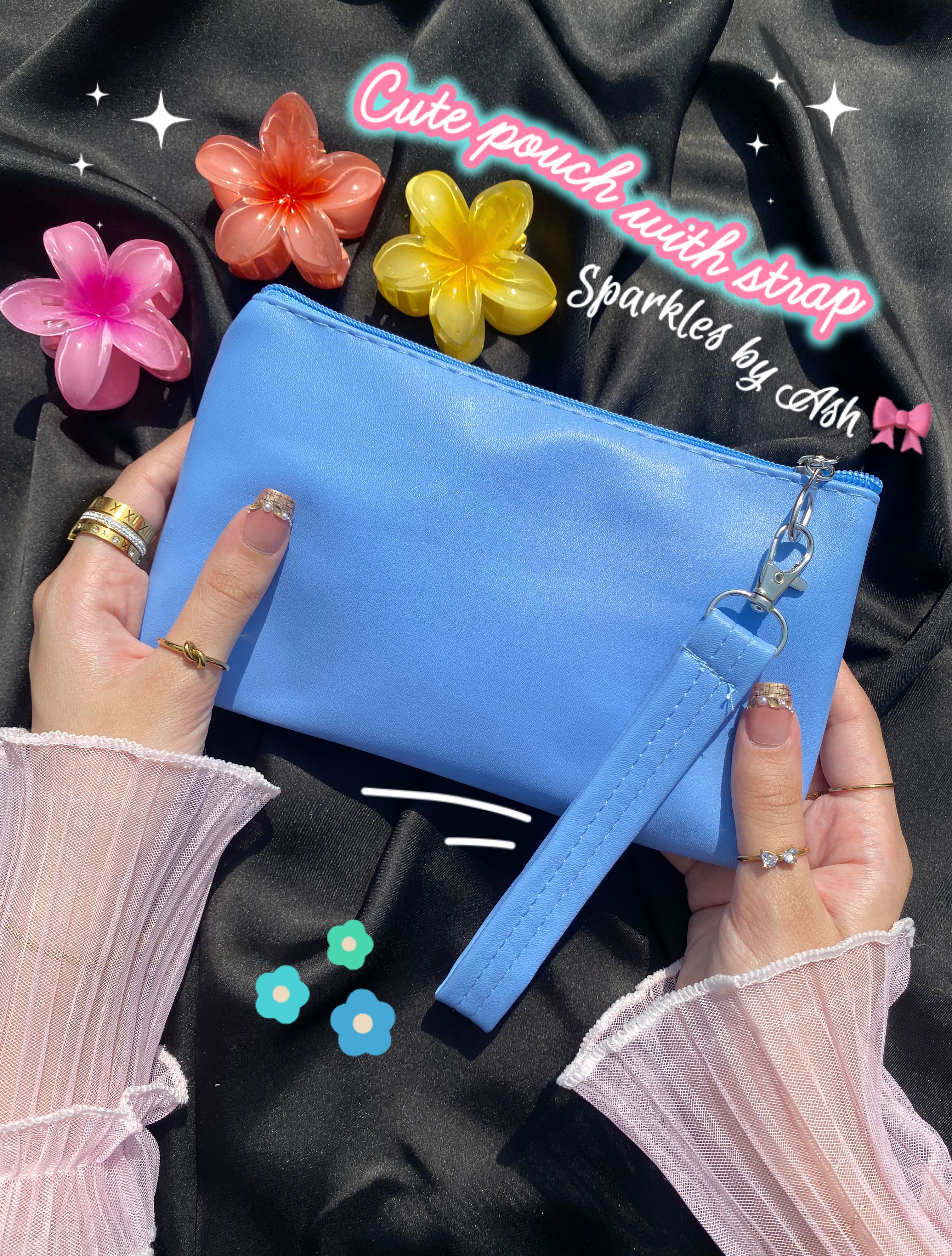 Cute pouch with strap 🎀