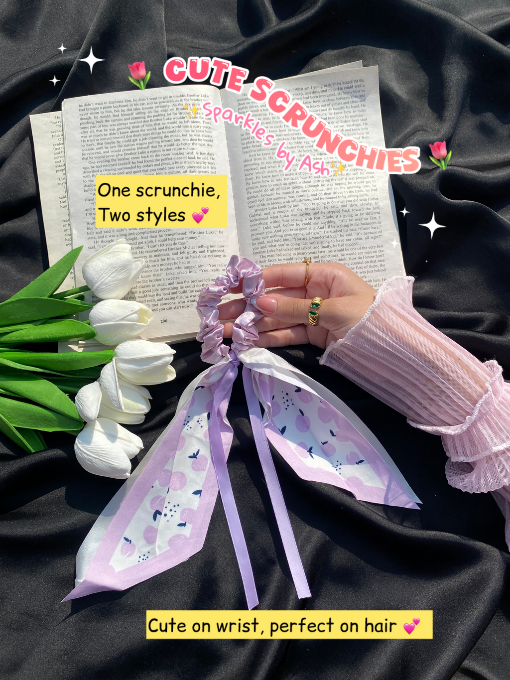 Pinteresty hair n wrist scrunchies💕