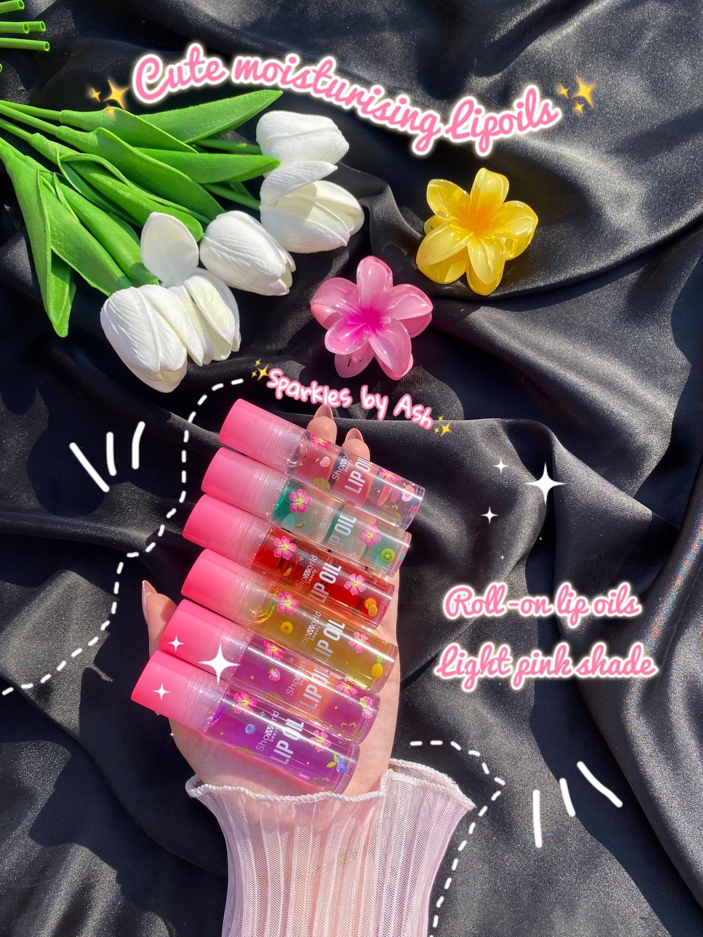 Cute moisturising roll on lip oils