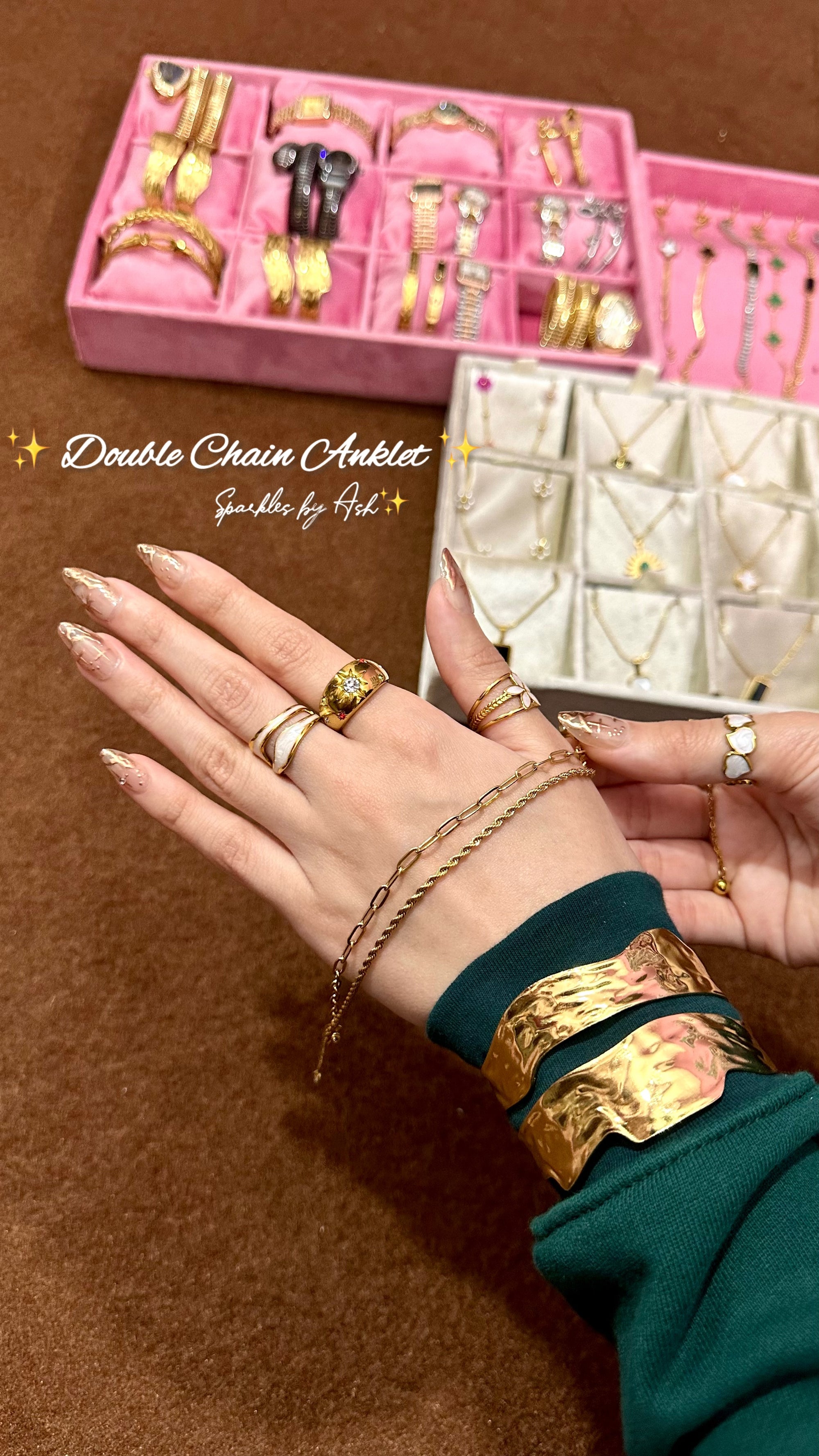 Double chain anklet