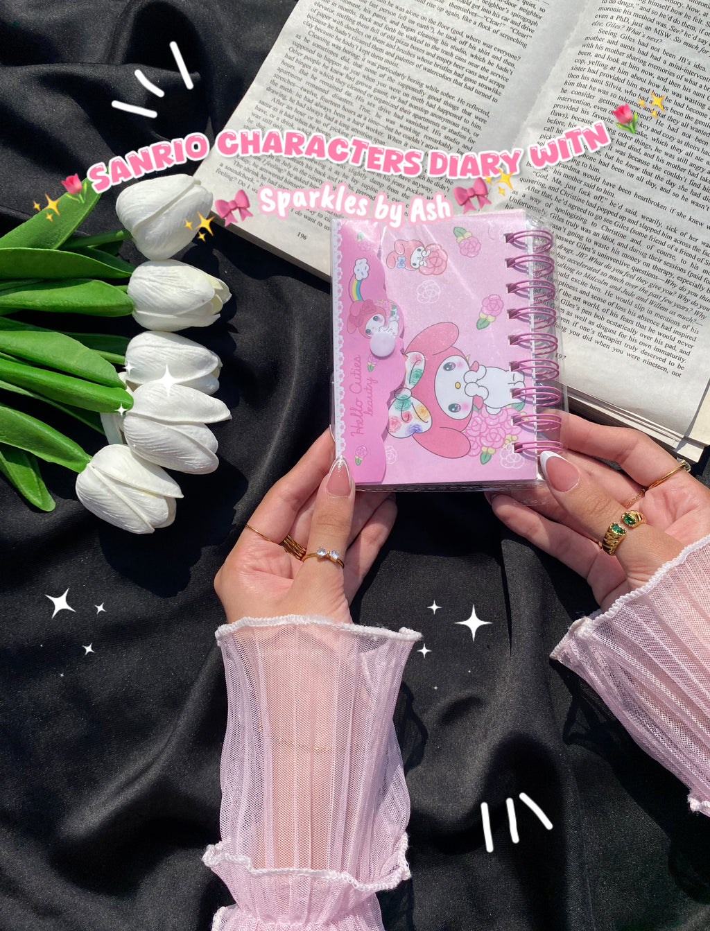 Sanrio theme envelope diary with pen 💕