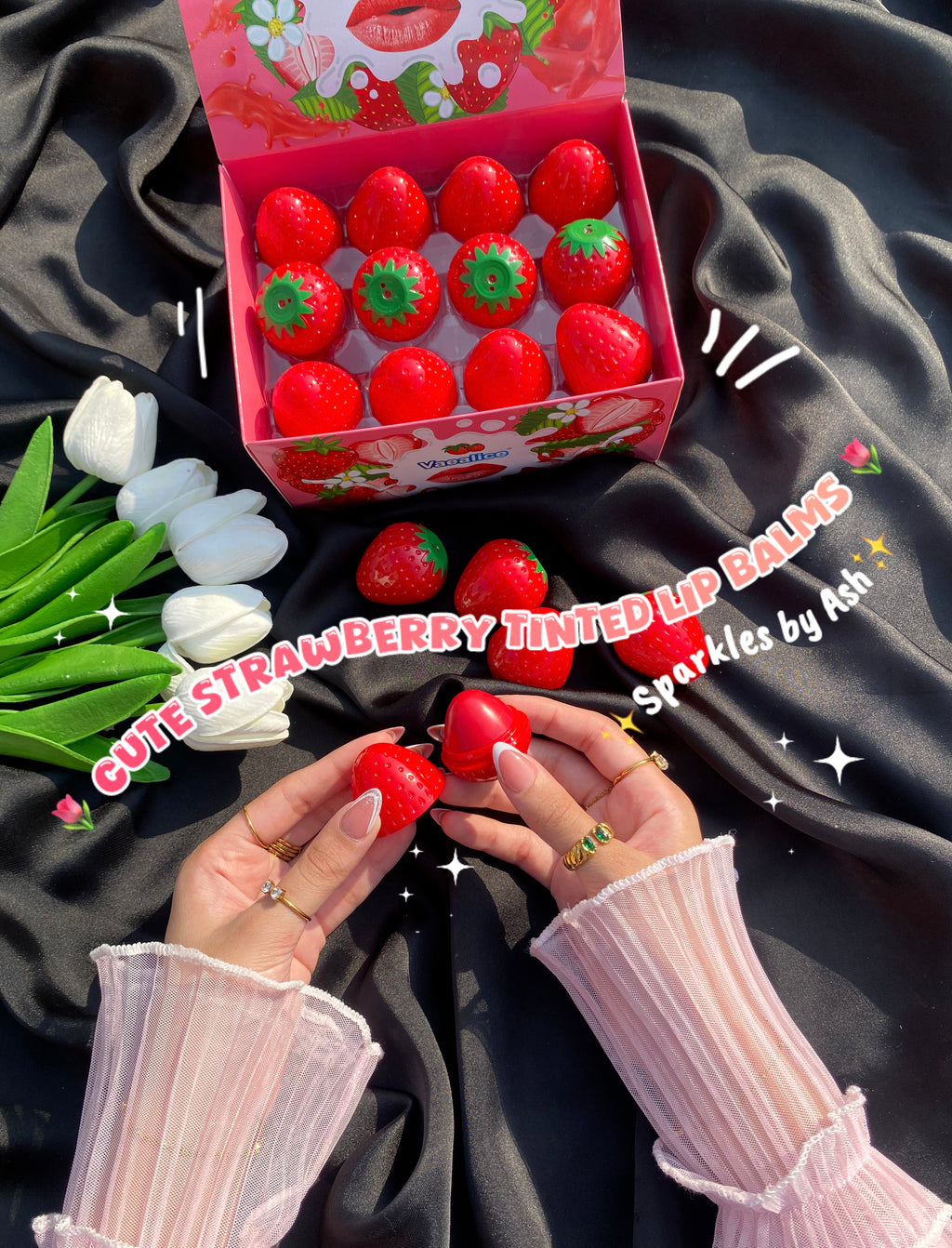 Tinted strawberry 🍓 lipbalms