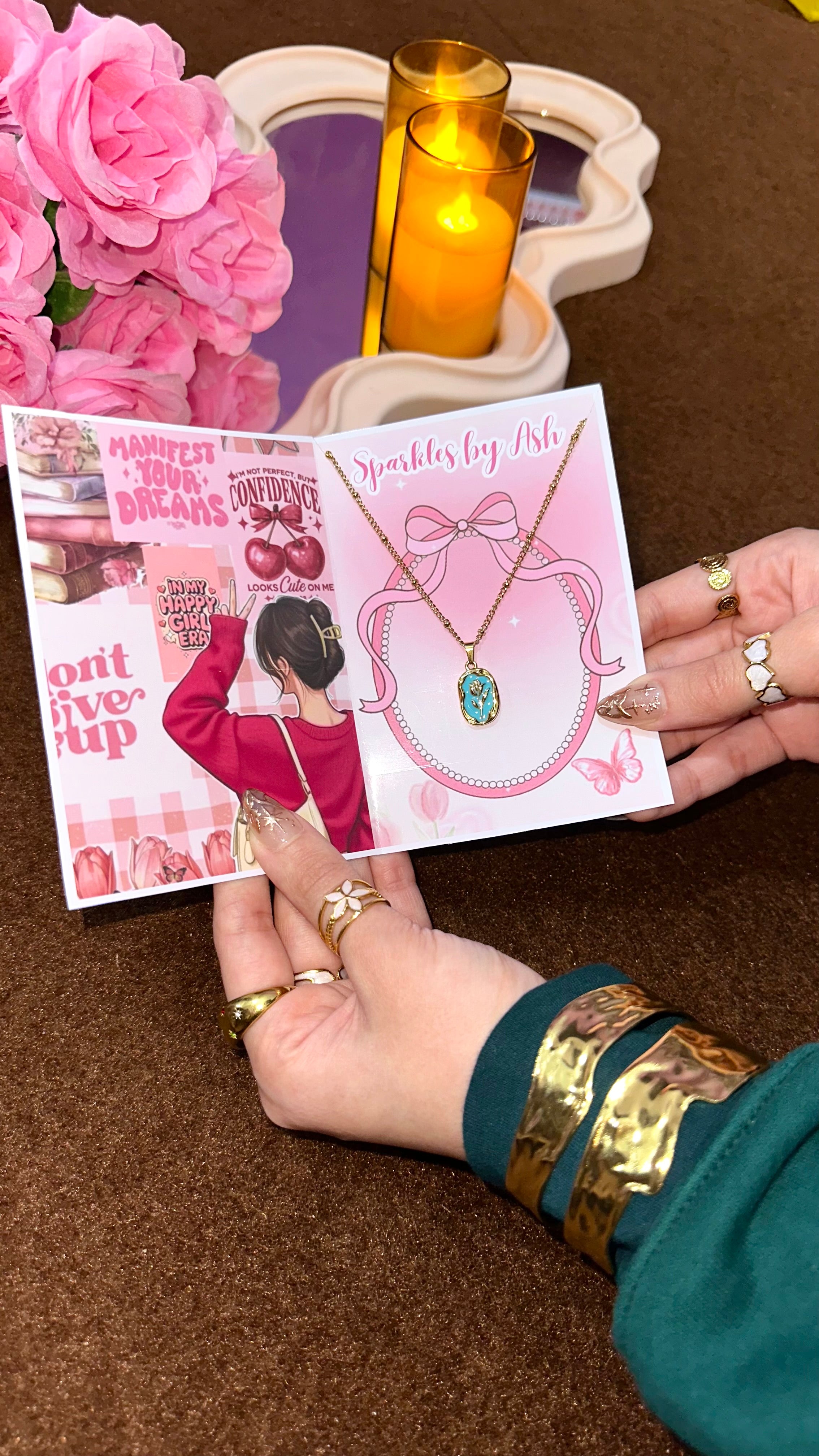 Trendy flower necklace 🩵