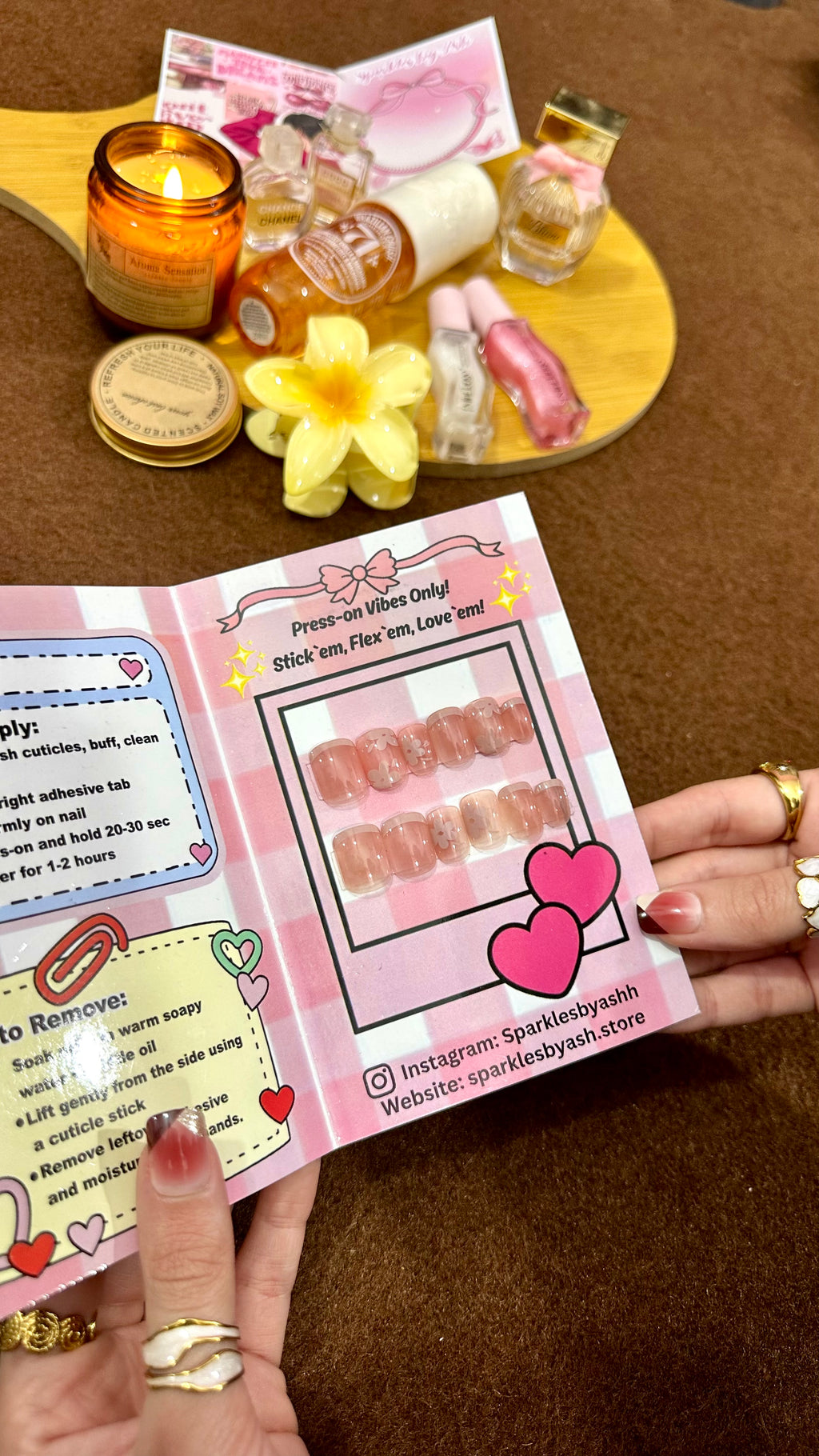 Coral bloom nail set 💕