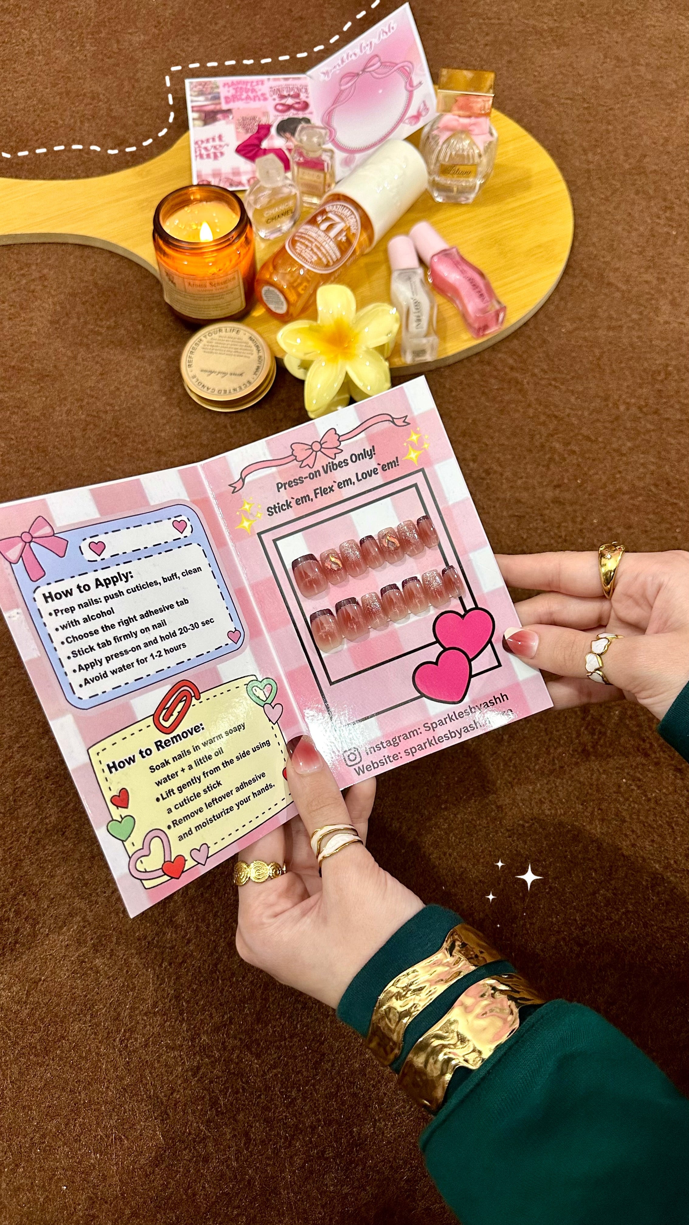 Shimmery cat eye nails 💕