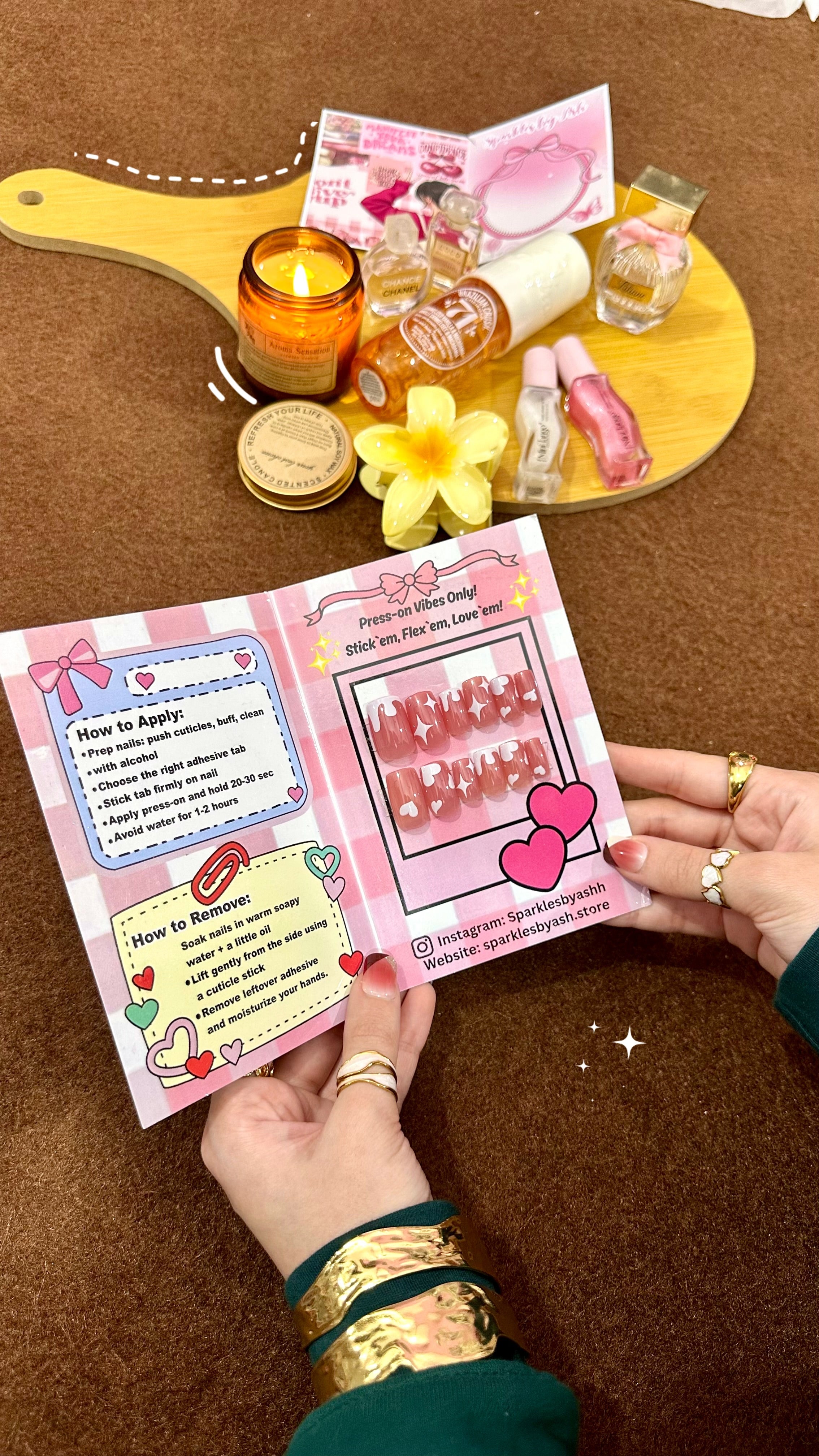 Pink drip nail set 💕